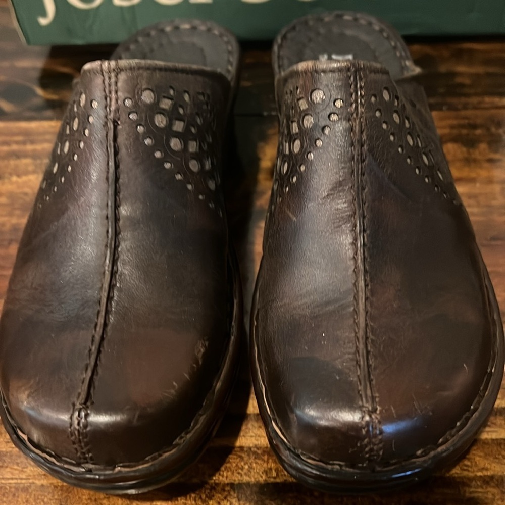 Women's Brown Bronze Josef Siebel Slip-On Clogs - Picture 4 of 4